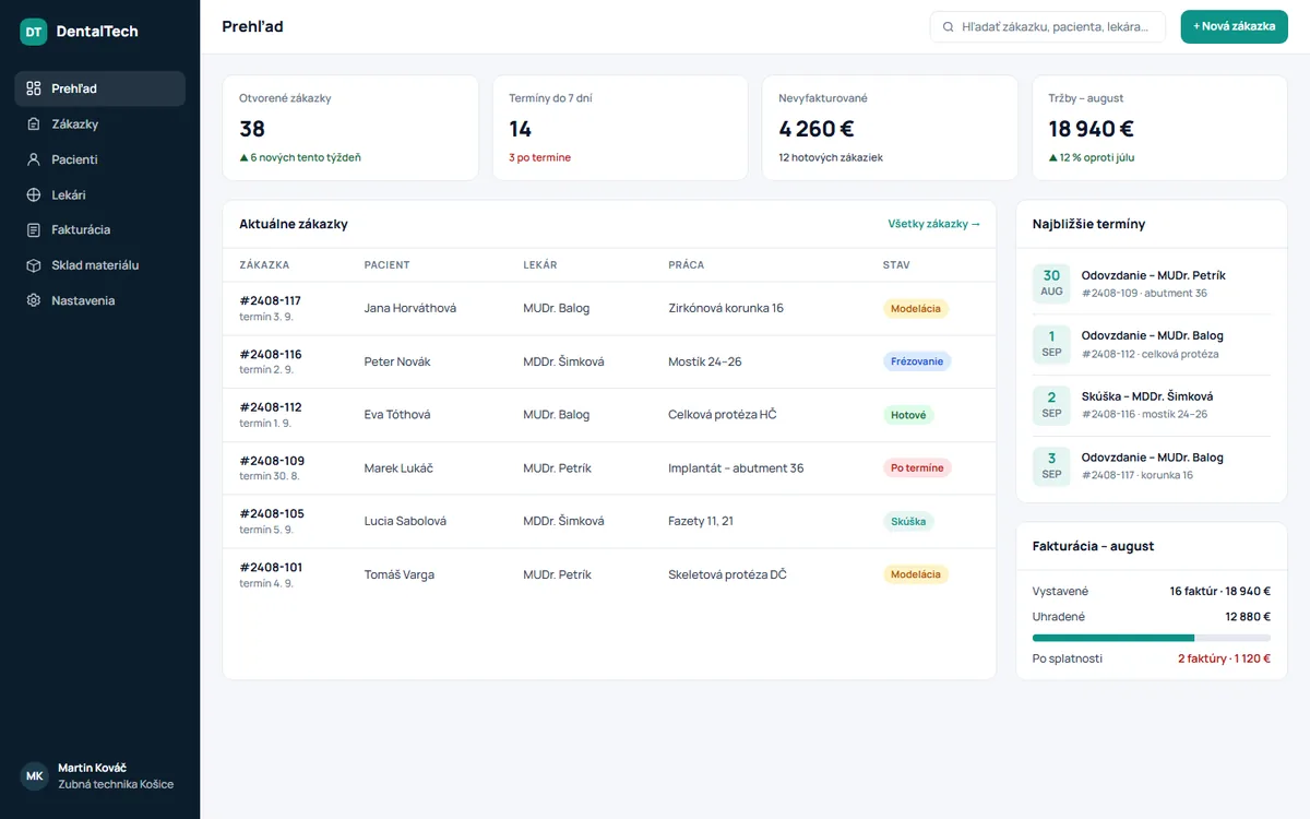 DentalTech – management system for dental laboratories